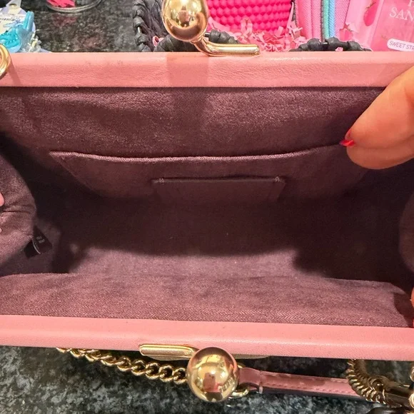 Signature Canvas Tan/Pink Colored Coach Bag. - Picture 3 of 4